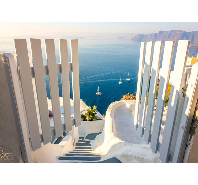 Fototapete Landschaft segelboote über dem ozean - TenStickers