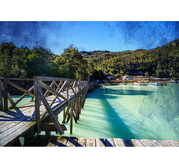 Fototapete Landschaft malerischer küstenweg - TenStickers