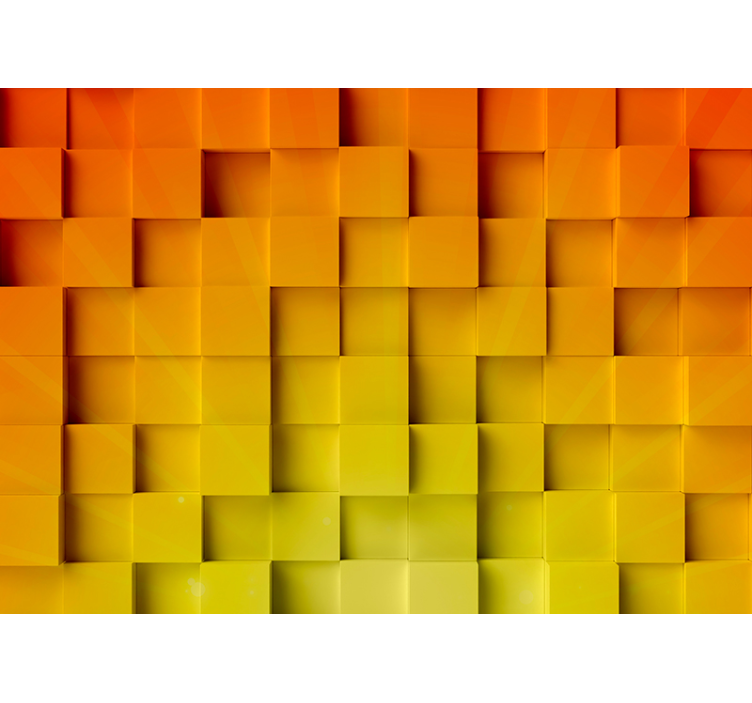 Fototapete muster geometrisches würfelmotiv - TenStickers