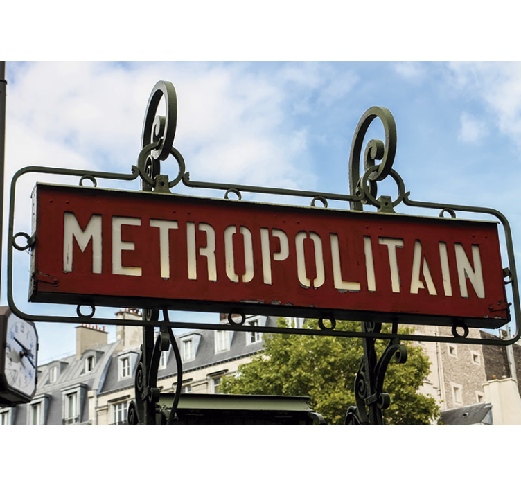 Fototapete Paris metropolitan-zeichen - TenStickers