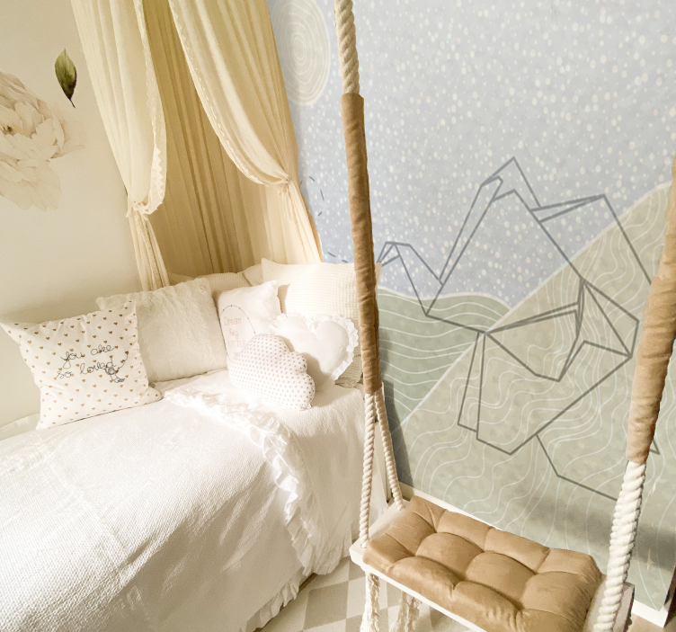 Fototapete Kinderzimmer japandi-elefanten-design - TenStickers