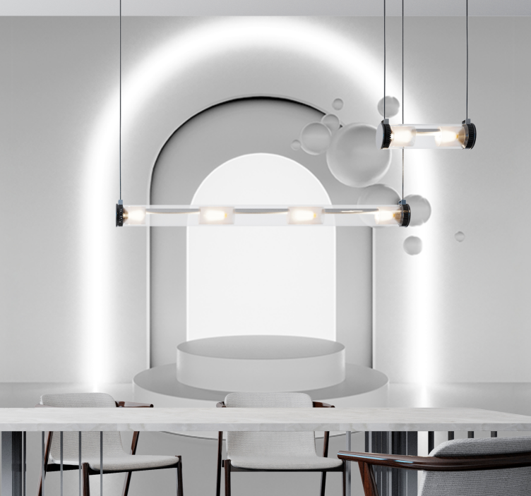 Fototapete abstrakt geometrisches bogen-design - TenStickers