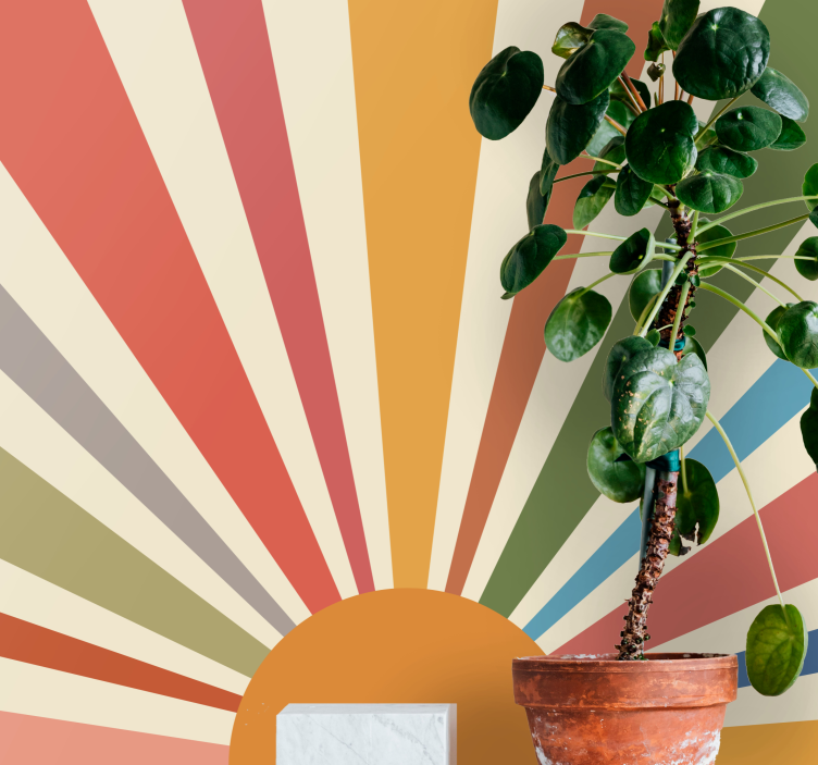 Fototapete abstrakt muster der sonnenstrahlen - TenStickers