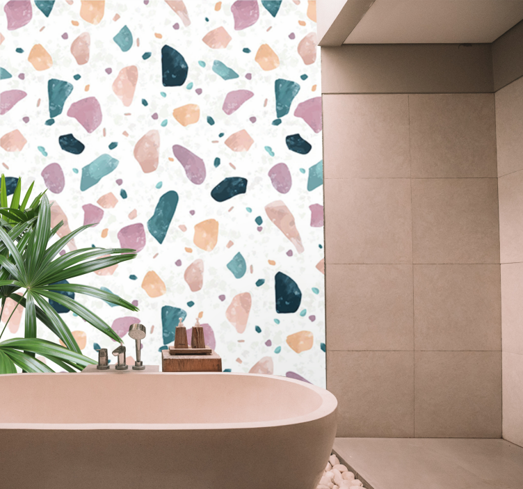 Fototapete Badezimmer Original terrazzo-muster - TenStickers