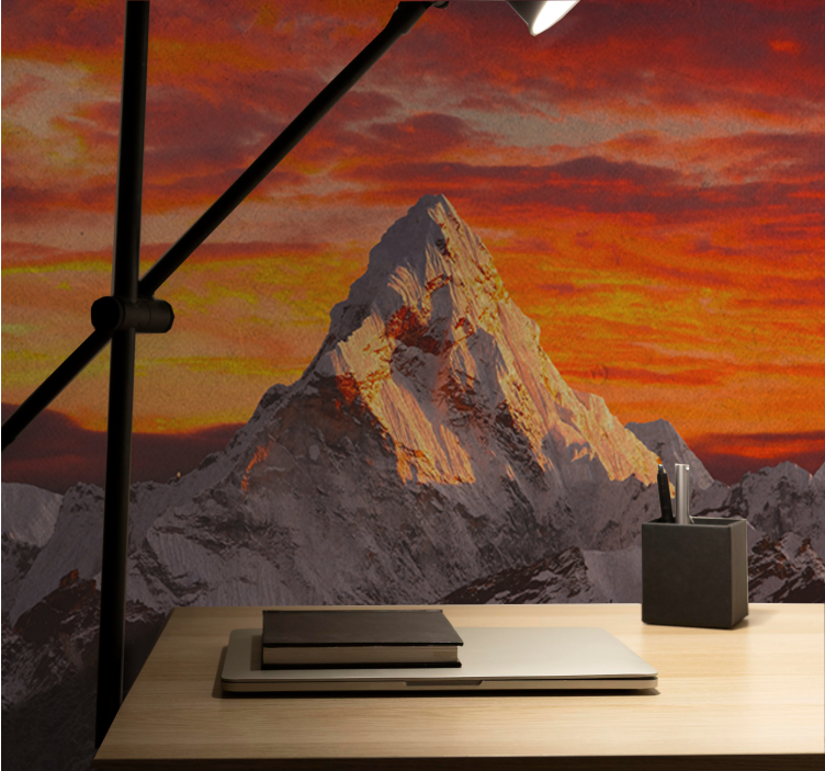 Fototapete berge majestätischer berg sonnenuntergang - TenStickers