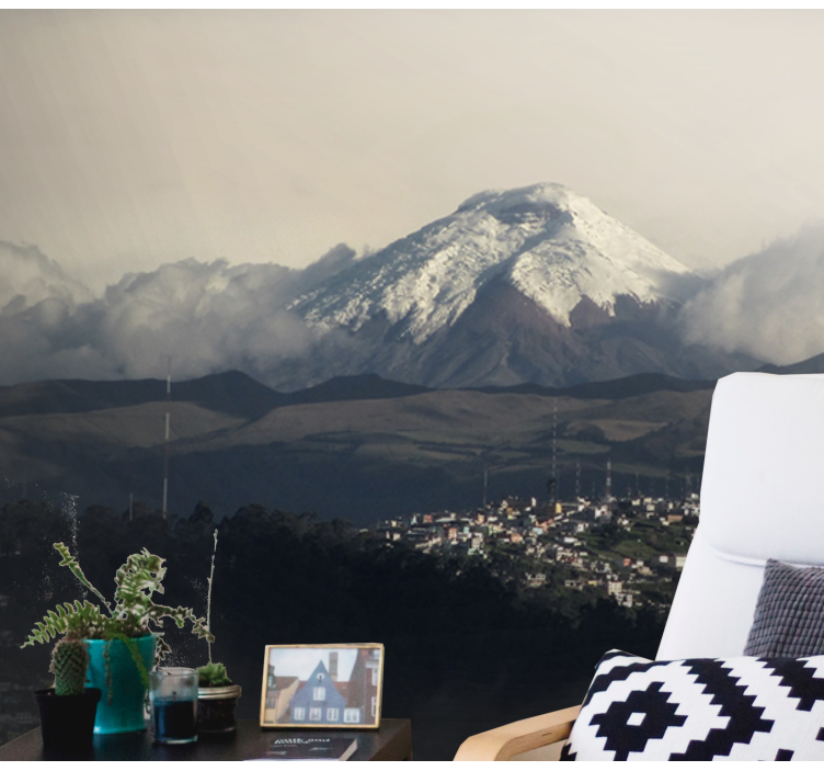 Fototapete Berge schneebedeckte bergblick - TenStickers