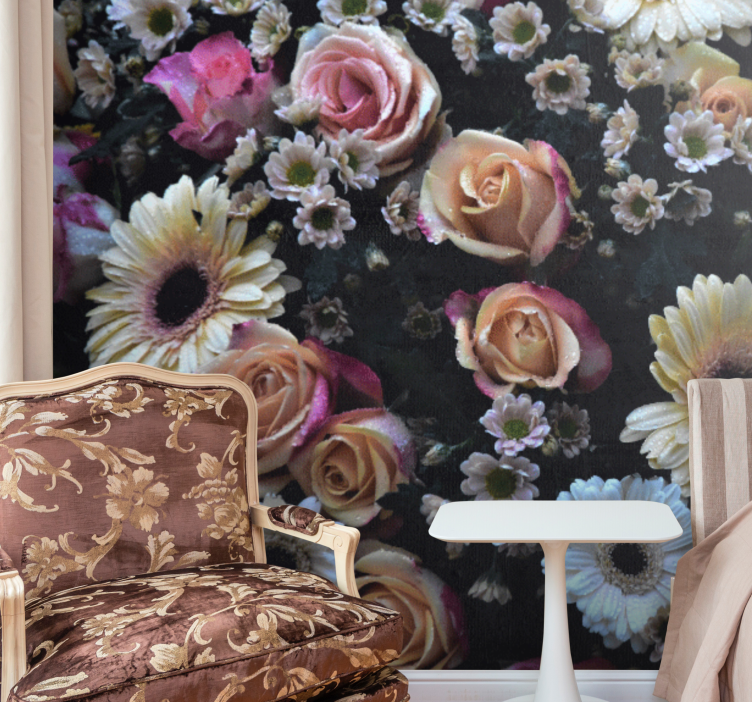 Fototapete Andere Blumen eleganter stil große blumen - TenStickers