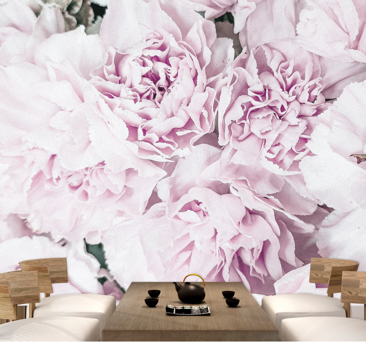 Fototapete blumen in sanften rosatönen - TenStickers