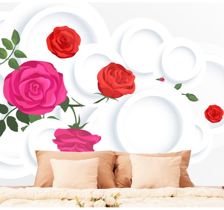 Fototapete Blumen rosen-blumenarrangement - TenStickers