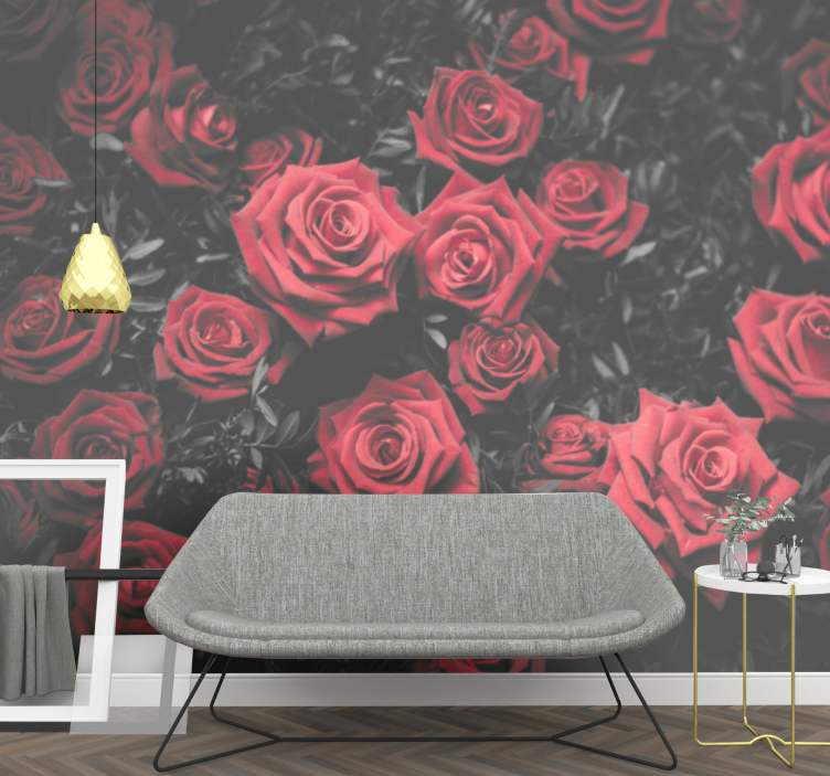 Fototapete blumen rote rose floral - TenStickers