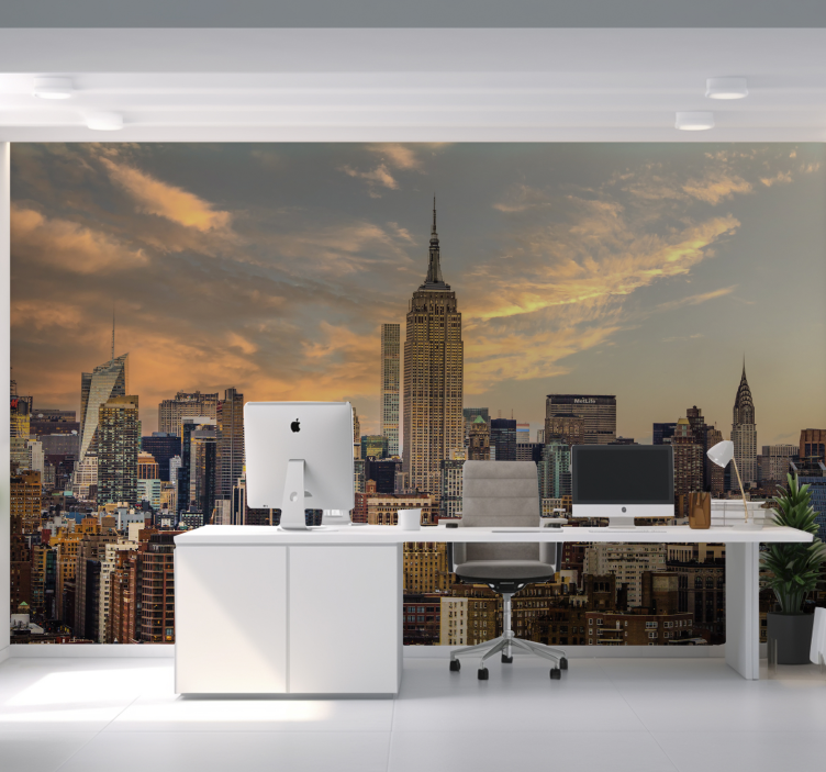 Fototapete Büro new York Skyline = New Yorker Skyline - TenStickers