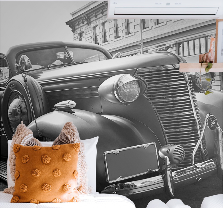 Fototapete fahrzeuge klassische autopräsentation - TenStickers