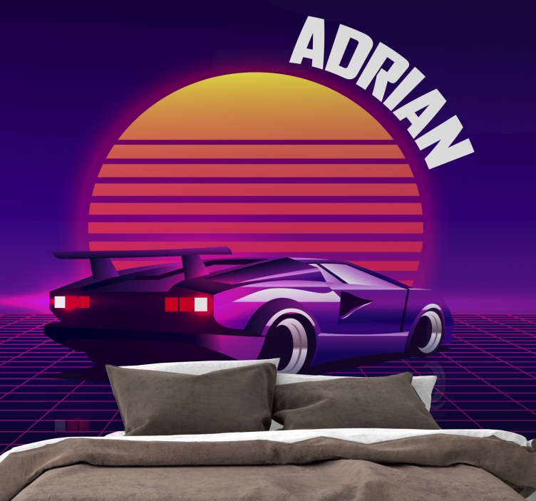 Fototapete fahrzeuge retro rennwagen - TenStickers