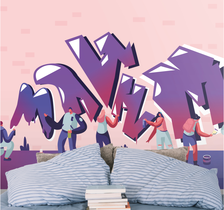 Fototapete graffiti kreative urbane ausdrucksart - TenStickers