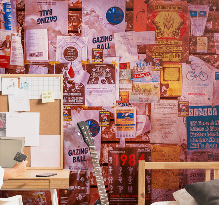 Fototapete graffiti urban collage poster - TenStickers