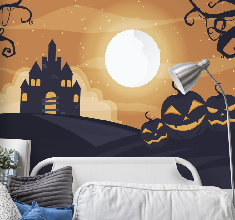 Fototapete Halloween spukschloss nacht - TenStickers