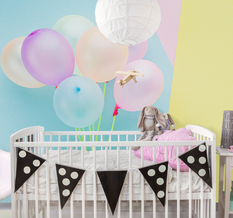Fototapete kinderzimmer bunte ballonarrangements - TenStickers