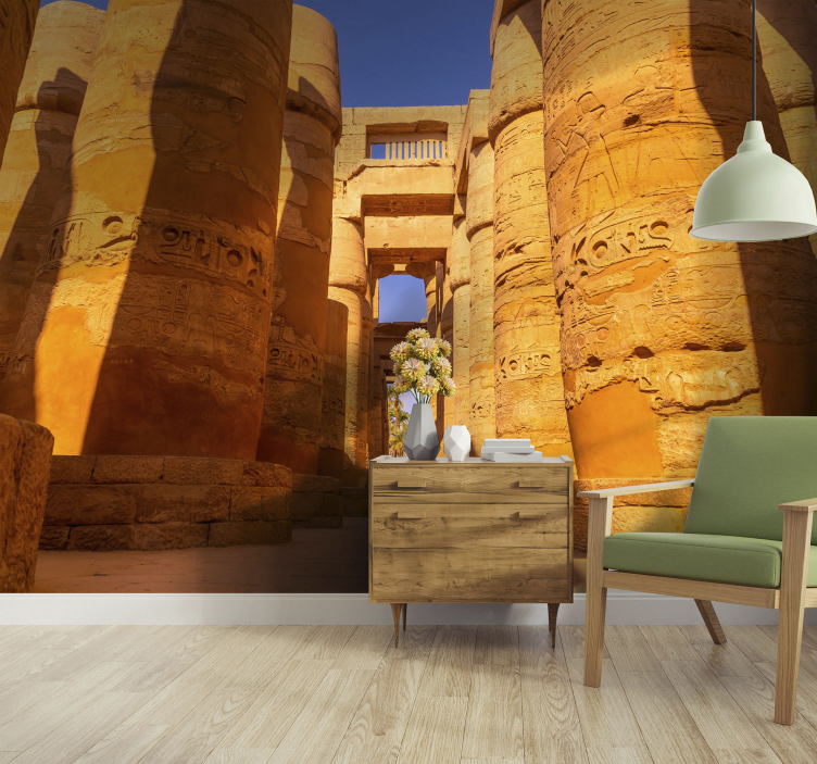 Fototapete Klassische Kunst ägyptische säulen - TenStickers