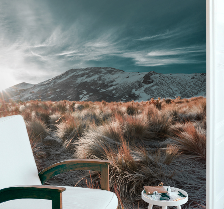 Fototapete landschaft berg sonnenaufgang szene - TenStickers