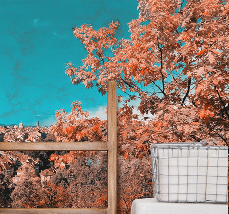 Fototapete landschaft lebendige herbstlandschaft - TenStickers