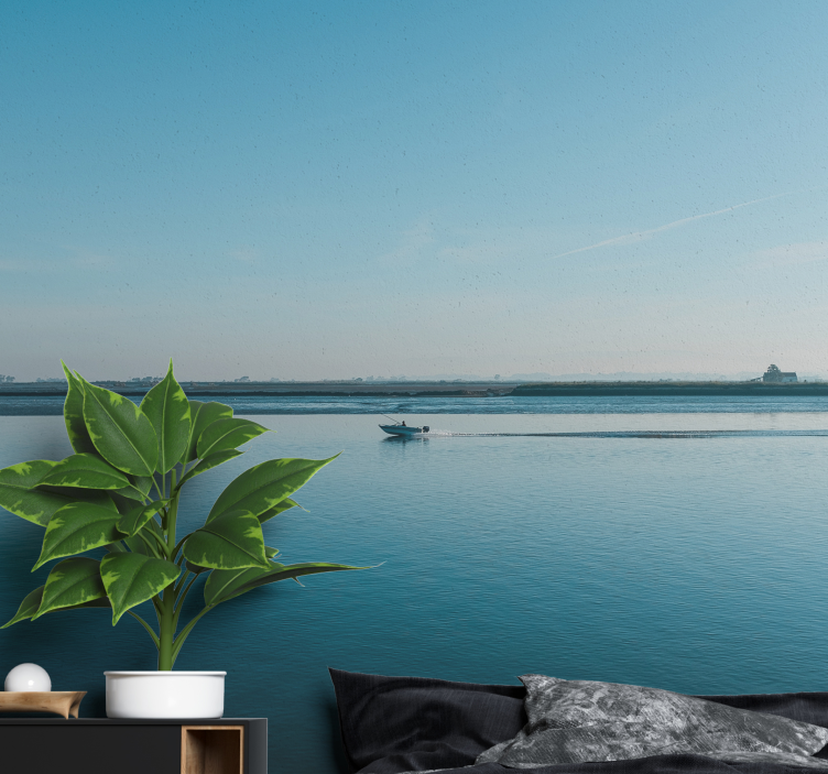 Fototapete Landschaft ruhige wasserszene - TenStickers