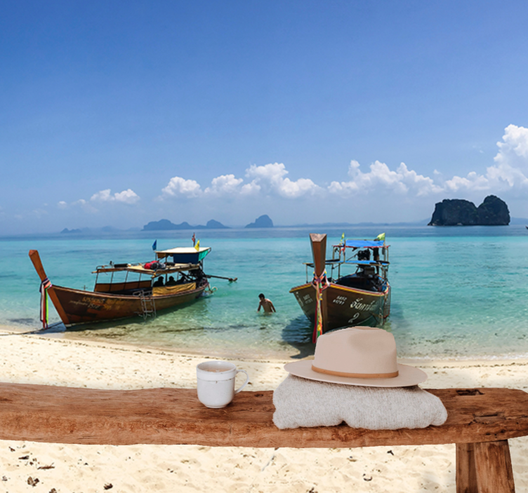 Fototapete landschaft tropische strandlandschaft - TenStickers