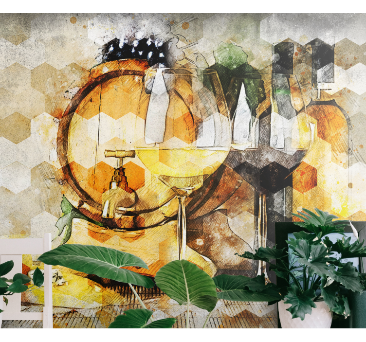 Fototapete musik weinfass kunst - TenStickers