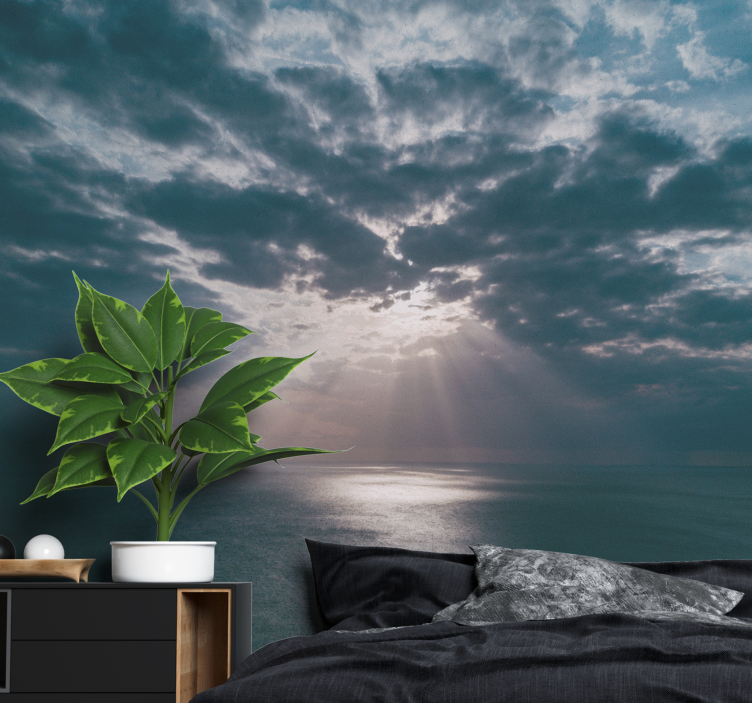 Fototapete Natur ozeanisches strahlenlicht - TenStickers