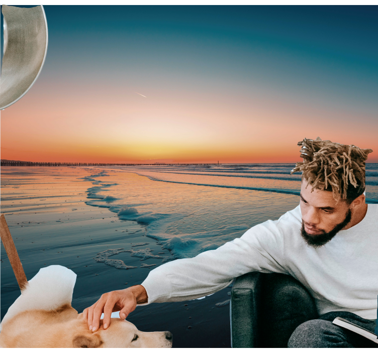 Fototapete Natur sonnenuntergang ozean wellen - TenStickers