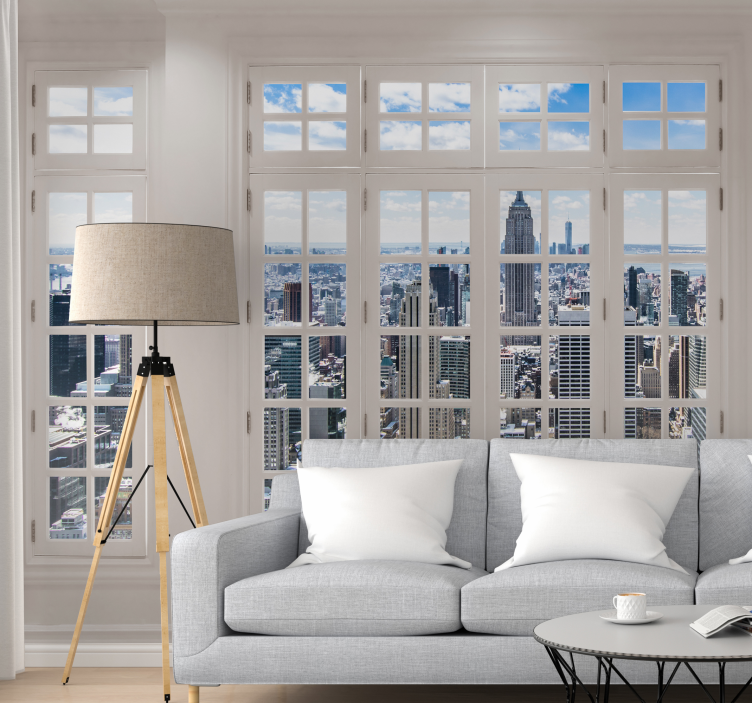 Wohnzimmer Fototapete New York City Skyline - TenStickers
