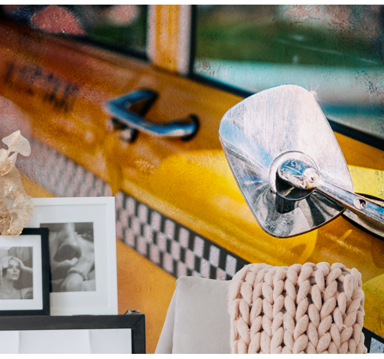 Fototapete new york mit ikonischem gelben taxi - TenStickers