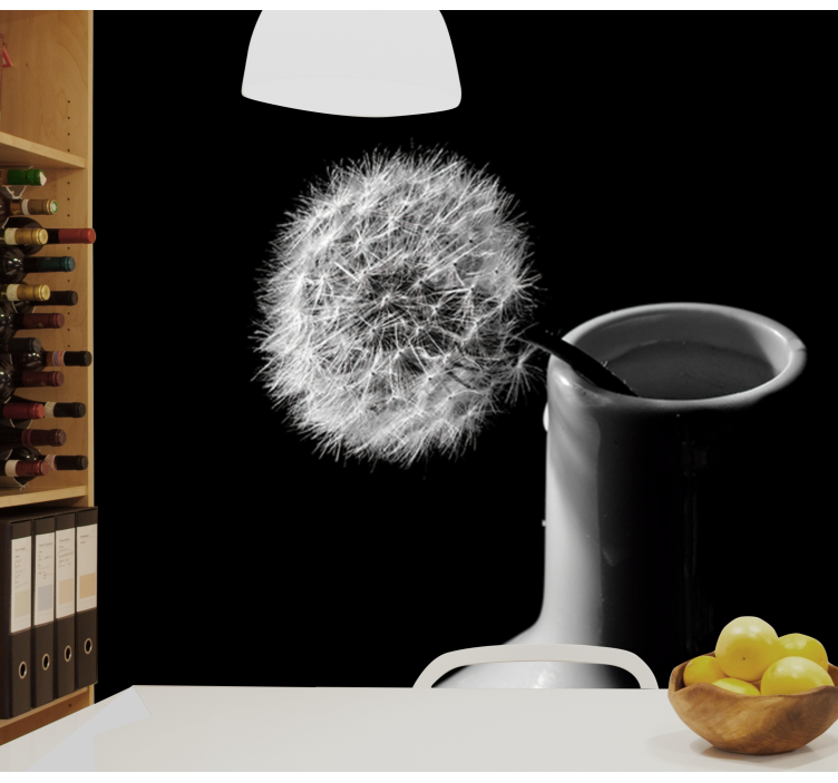 Fototapete Pusteblume löwenzahn in der vase - TenStickers