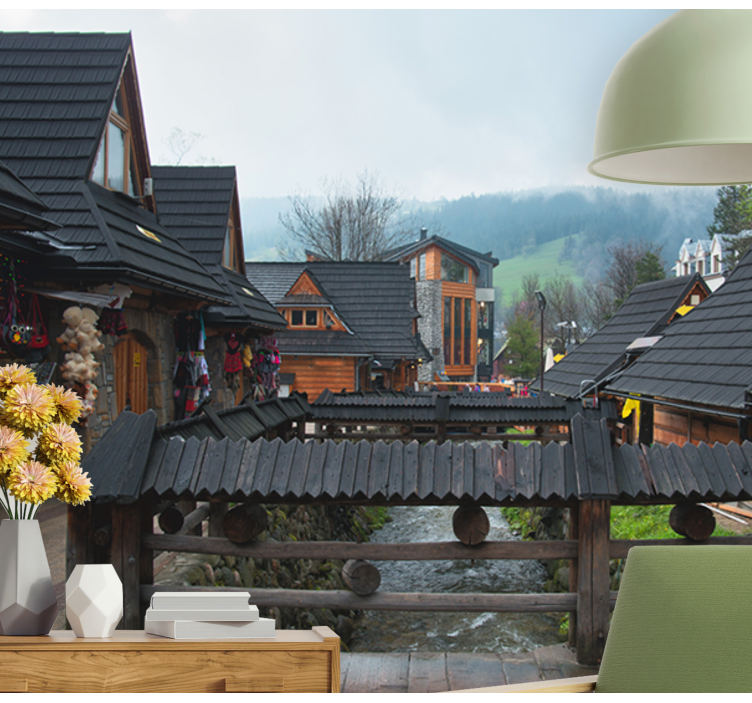 Fototapete Städte charmantes alpendorf - TenStickers