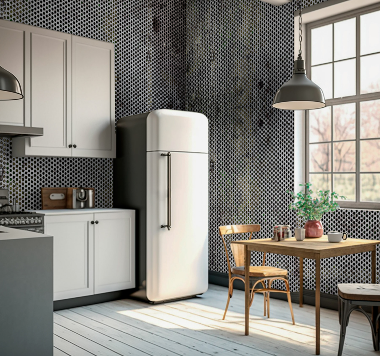 Fototapete Texturen und Muster durchstochenes Metall - TenStickers