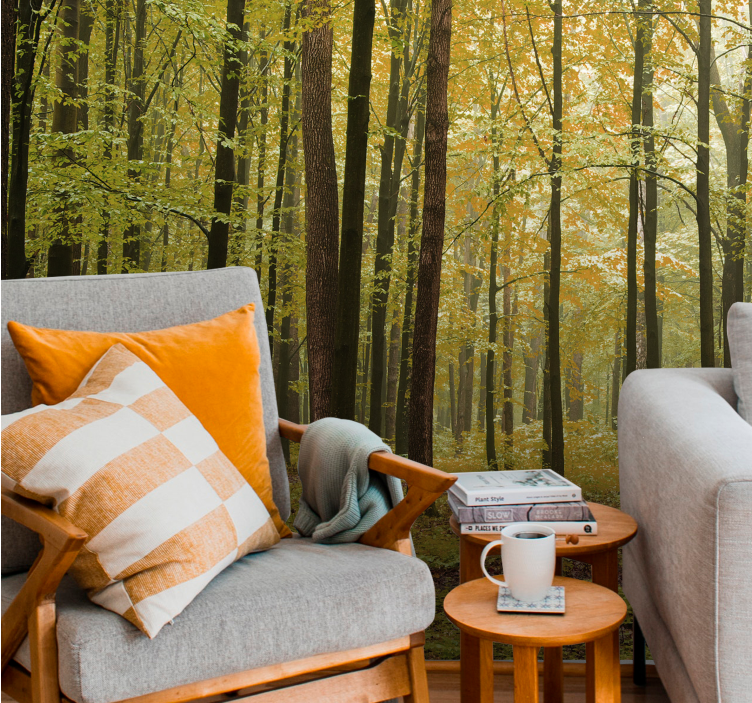 Fototapete wald herbstliche waldlandschaft - TenStickers