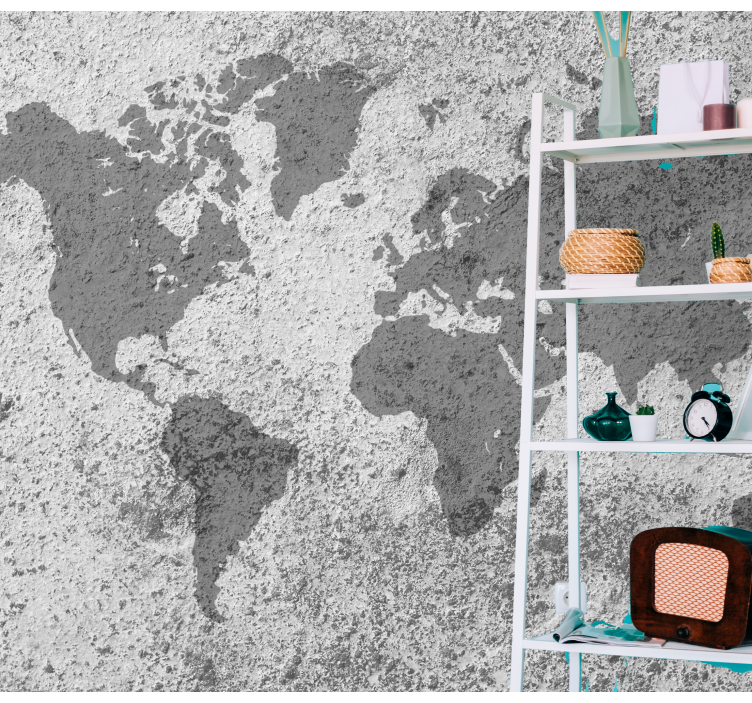 Fototapete weltkarte künstlerische globuskarte - TenStickers