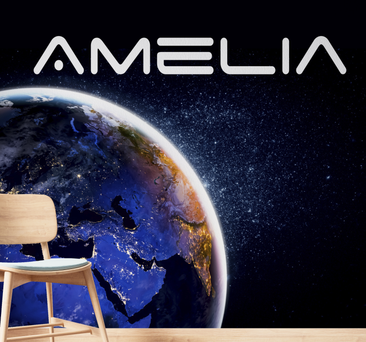 Fototapete Weltraum globus und sterne - TenStickers