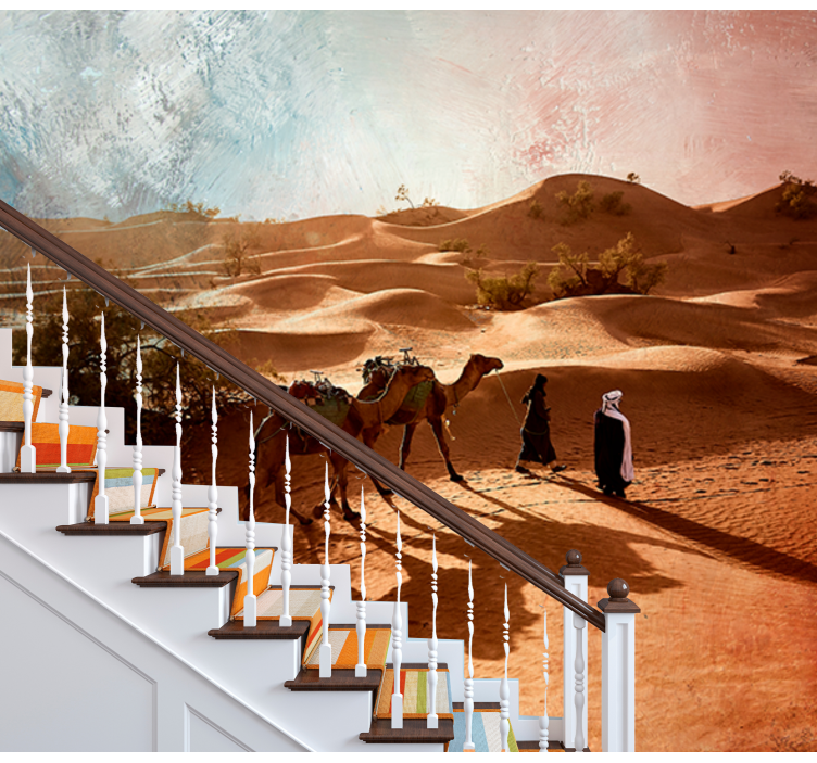 Fototapete Wüste reise der wüstenkarawane - TenStickers