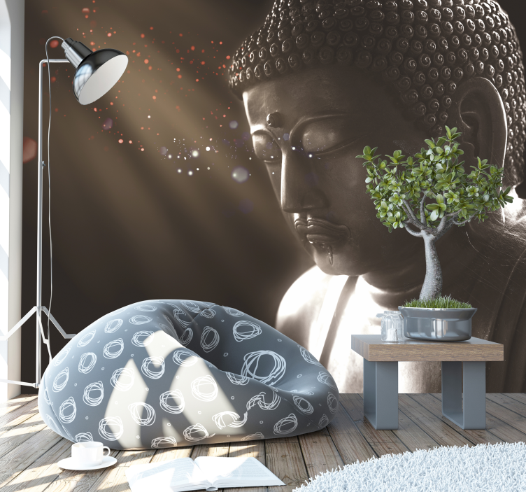 Fototapete Zen heiteres buddha-porträt - TenStickers