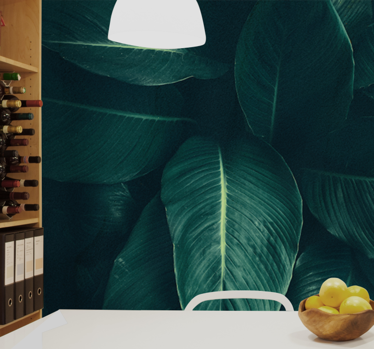 Fototapete Natur Große grüne tropische blätter - TenStickers