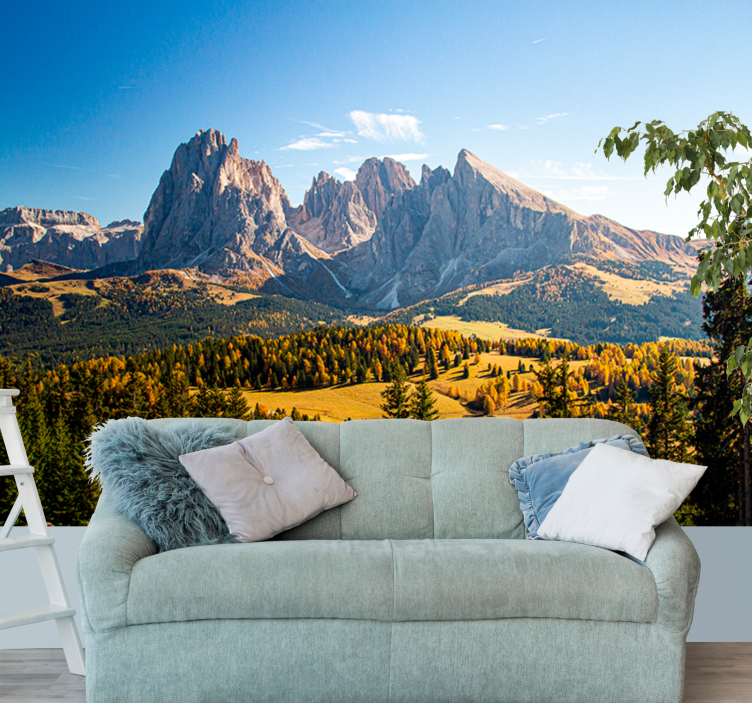 Fototapete Natur Grüne berge und täler - TenStickers