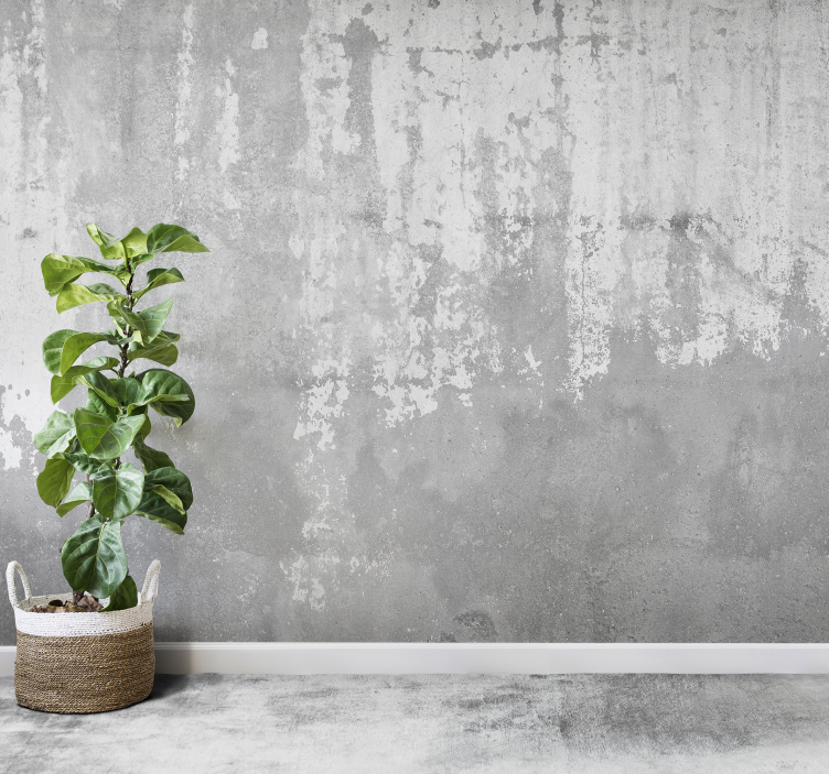 Raues betonsteinmauer wandtapete - TenStickers