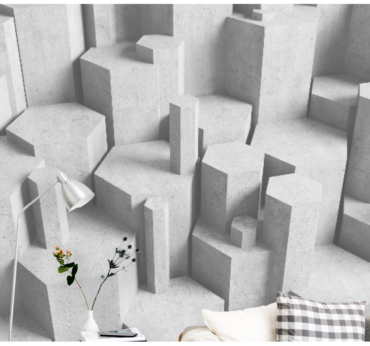 Fototapete Stein Konkrete geometrische formen - TenStickers
