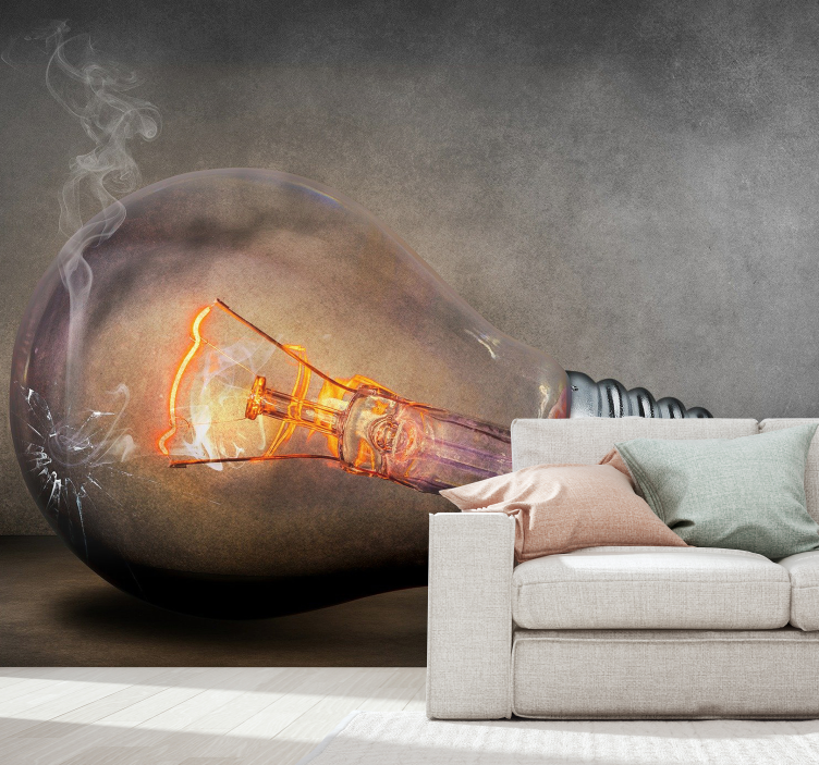 Verbrannte Glühbirne moderne Fototapete - TenStickers