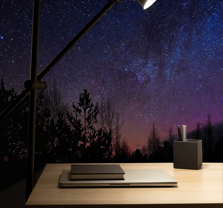 Fototapete Wohnzimmer Sterne im wald - TenStickers