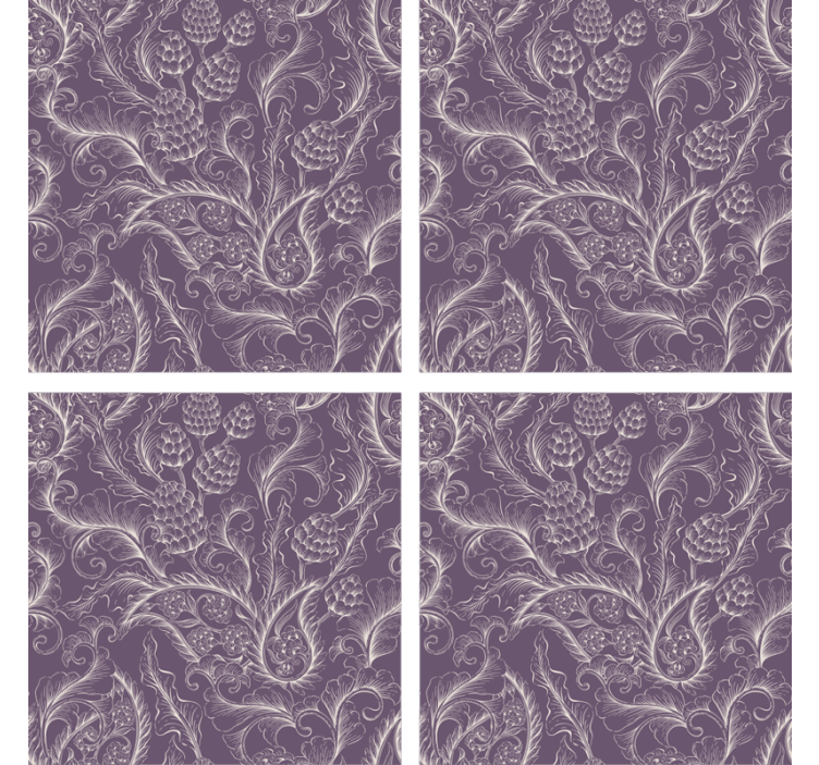 Untersetzer mit anmutigem botanischen motiv - TenStickers