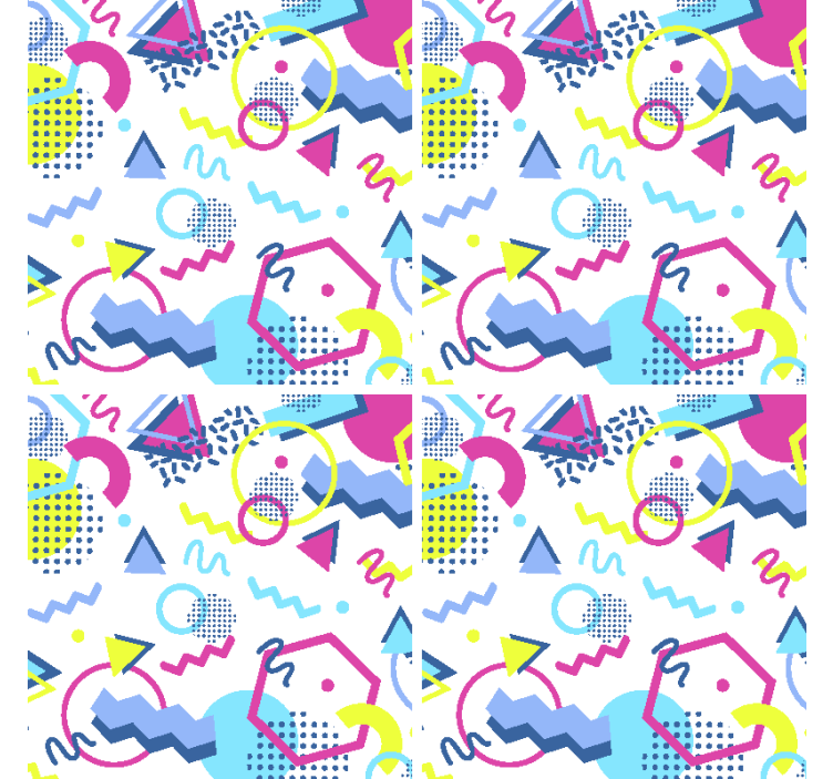 Untersetzer freak mit bunten geometrischen mustern - TenStickers