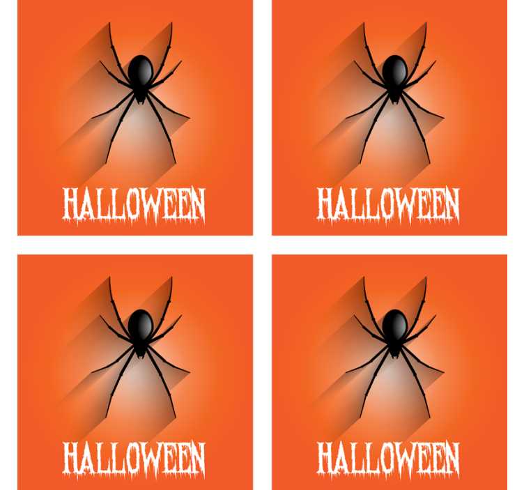 Untersetzer halloween mit gruseligem spinnenmotiv - TenStickers