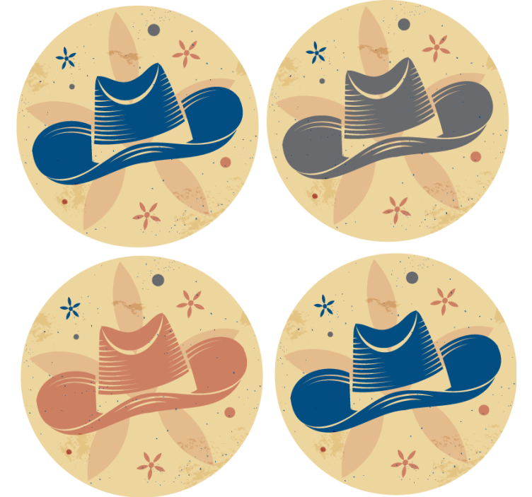 Untersetzer freak mit stilisiertem hutmotiv - TenStickers