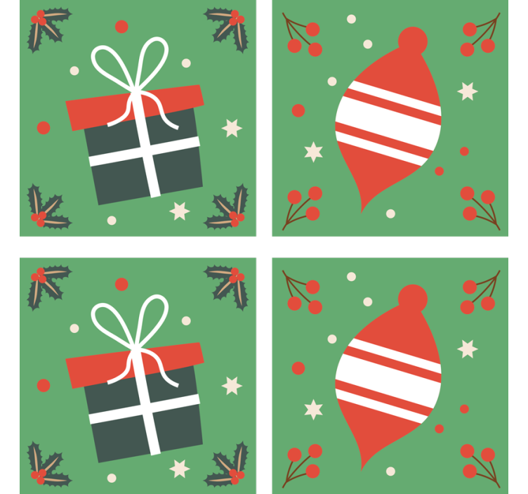 Untersetzer weihnachten festliche dekoration und geschenk - TenStickers